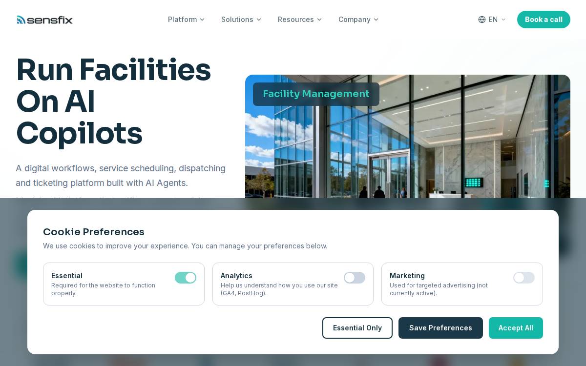Sensfix website preview