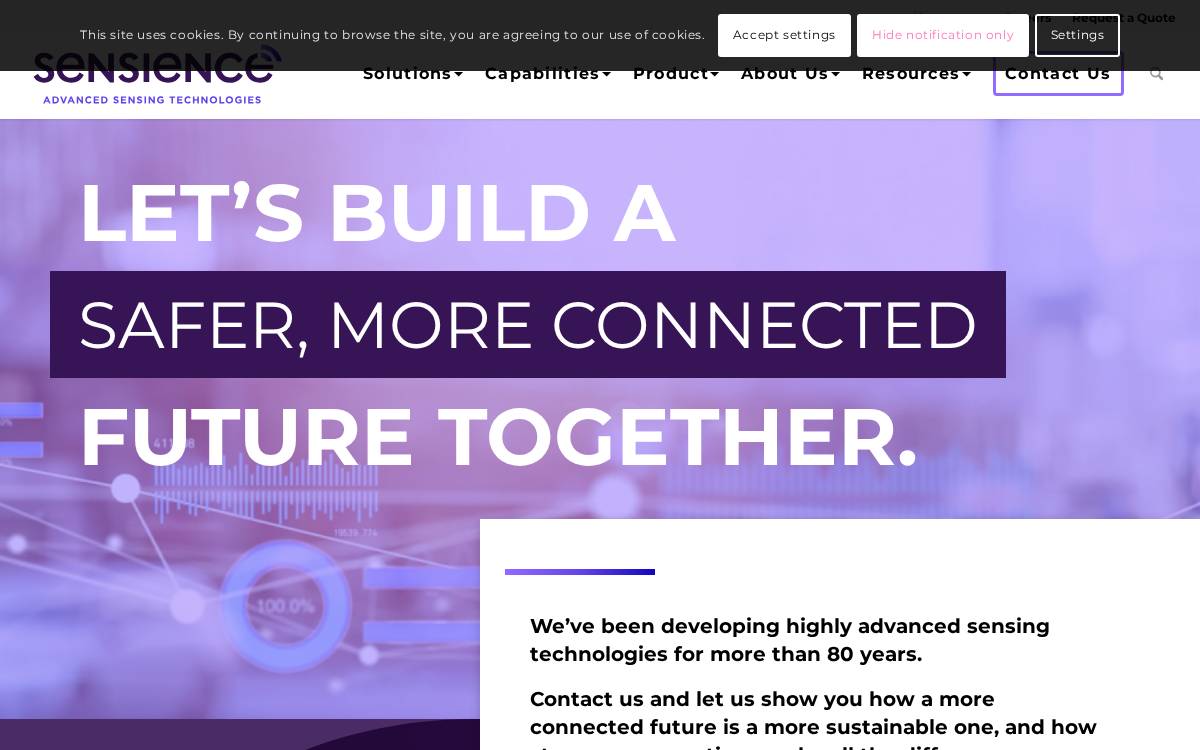 Sensience website preview