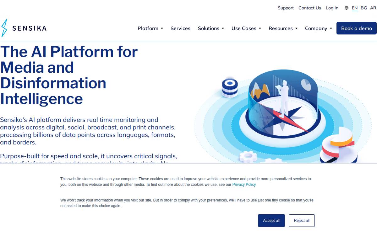 Sensika website preview