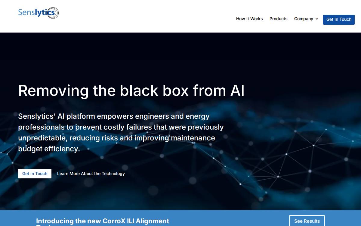 Senslytics website preview