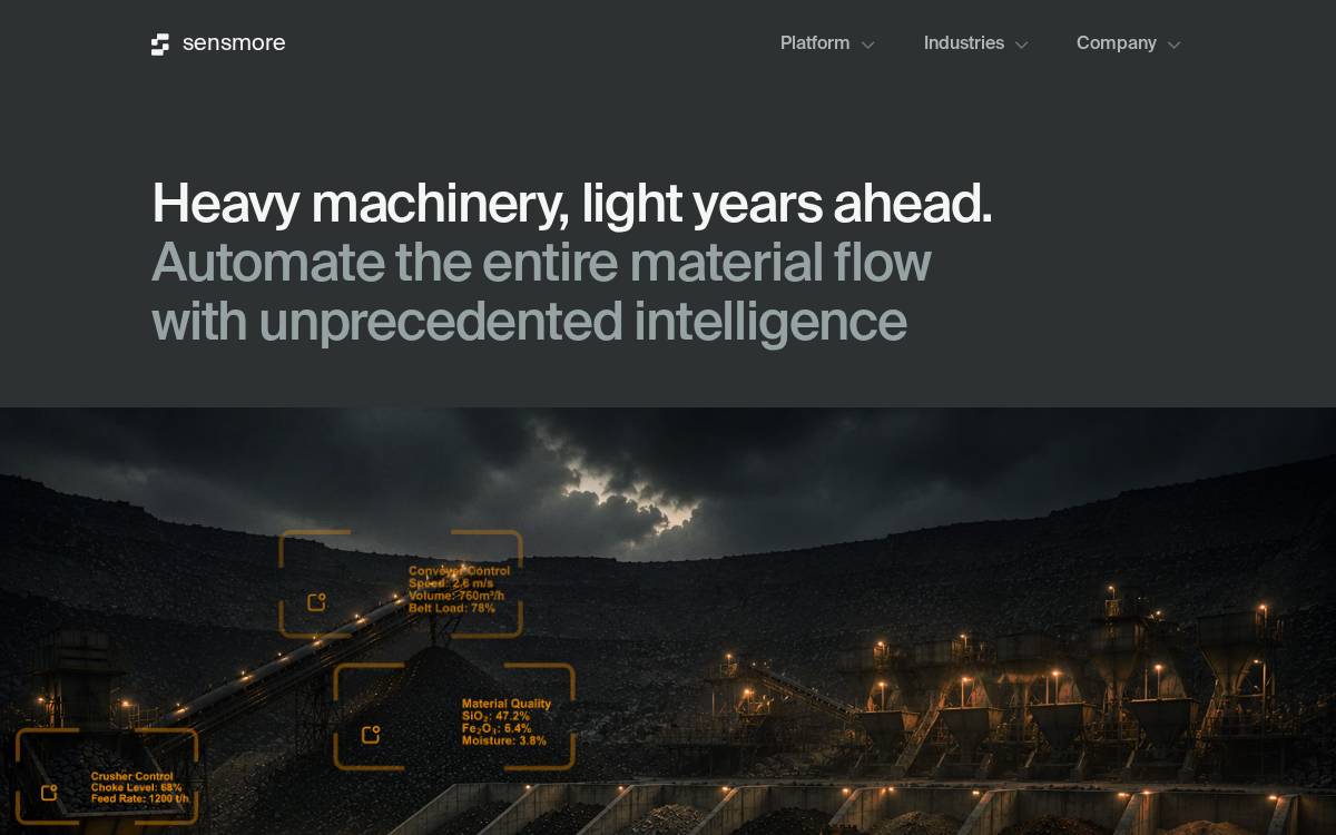 Sensmore website preview