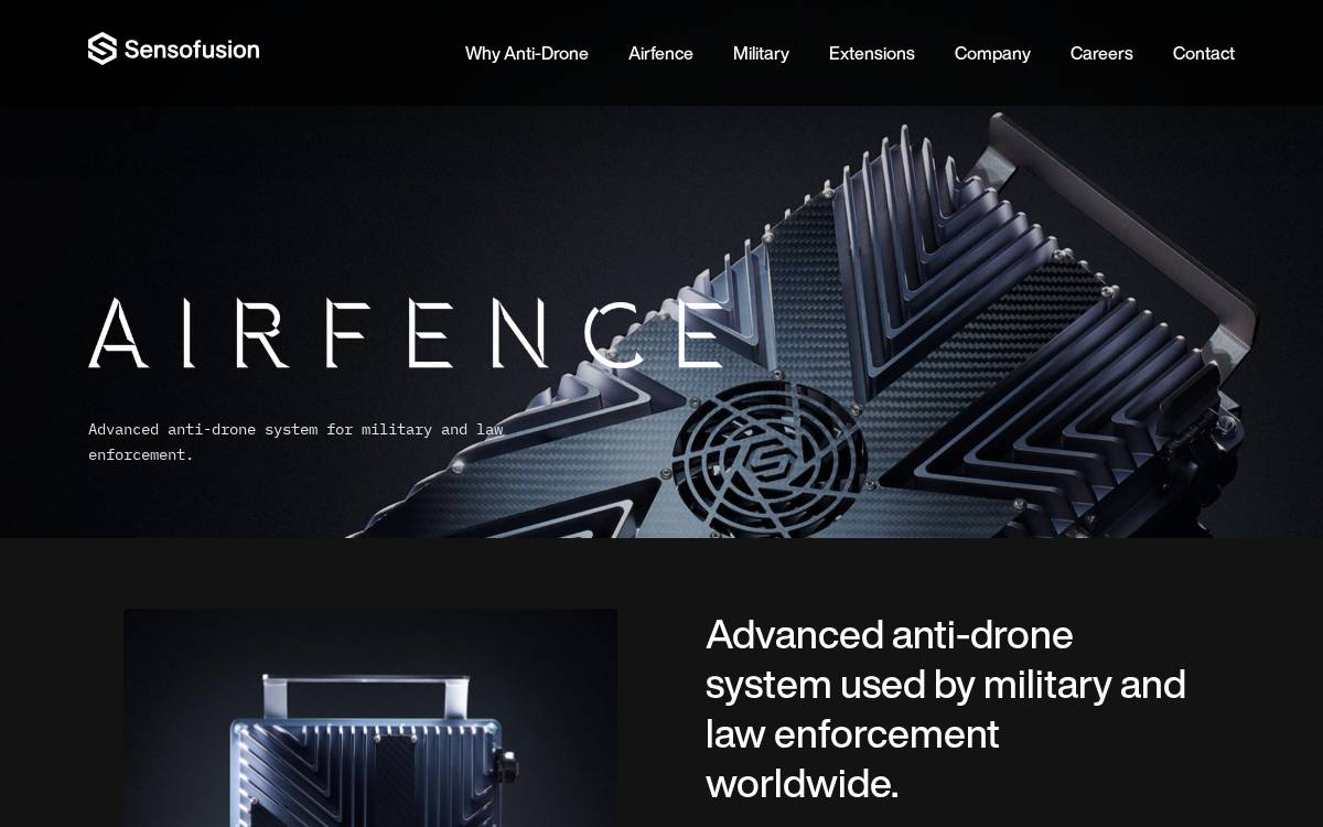 Sensofusion website preview