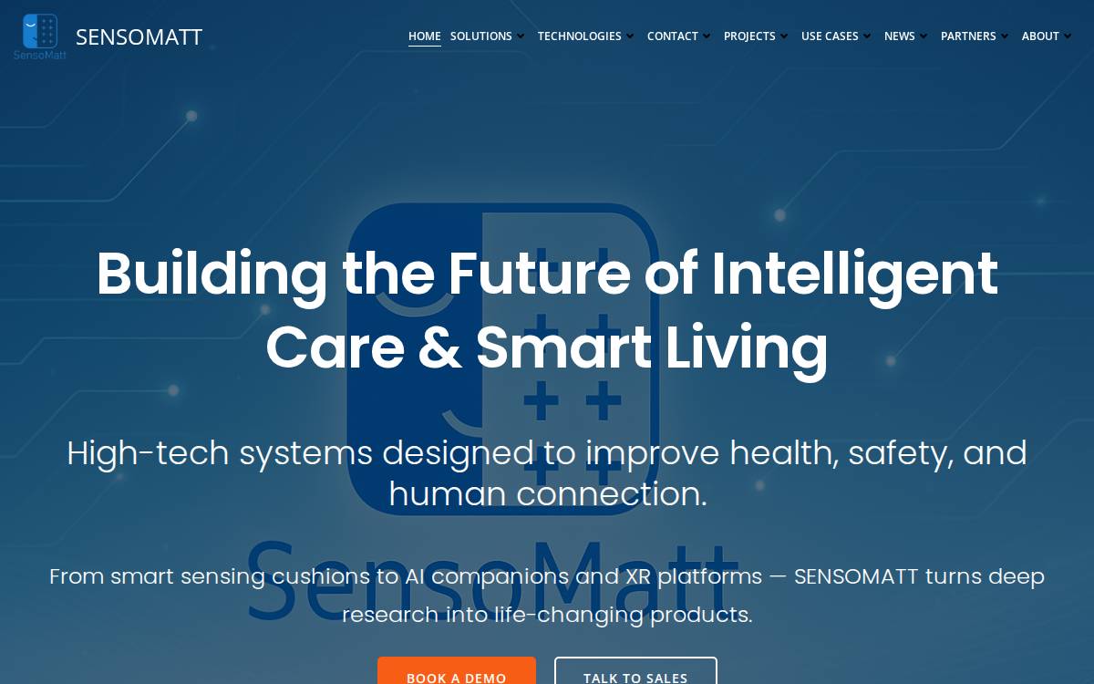 Sensomatt website preview