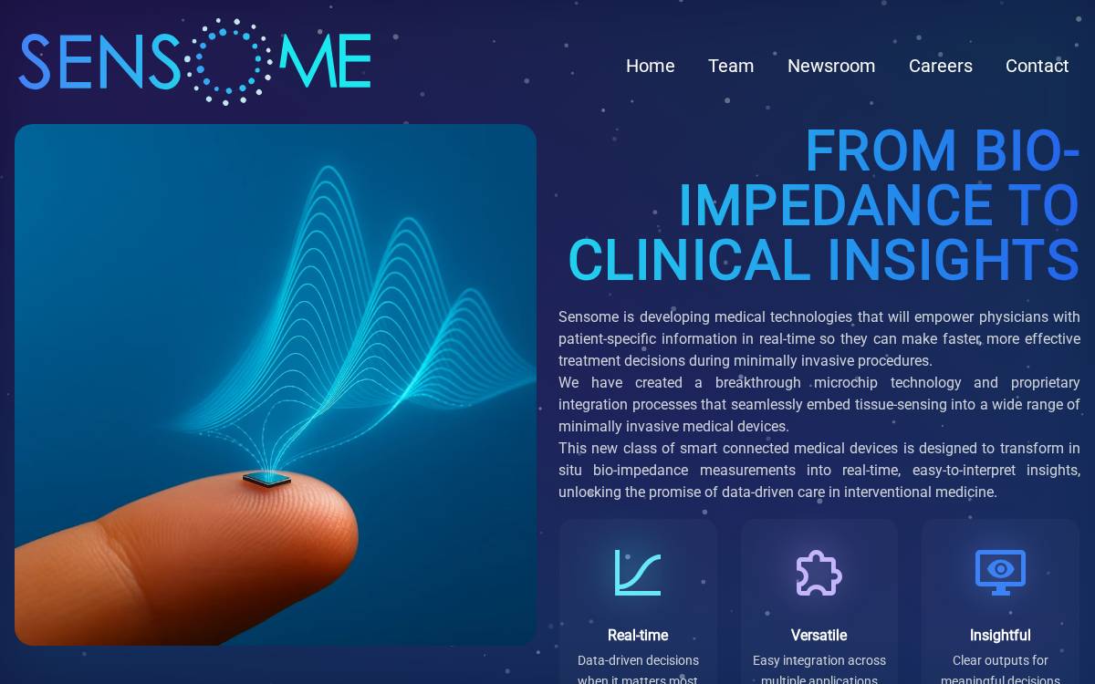 Sensome website preview