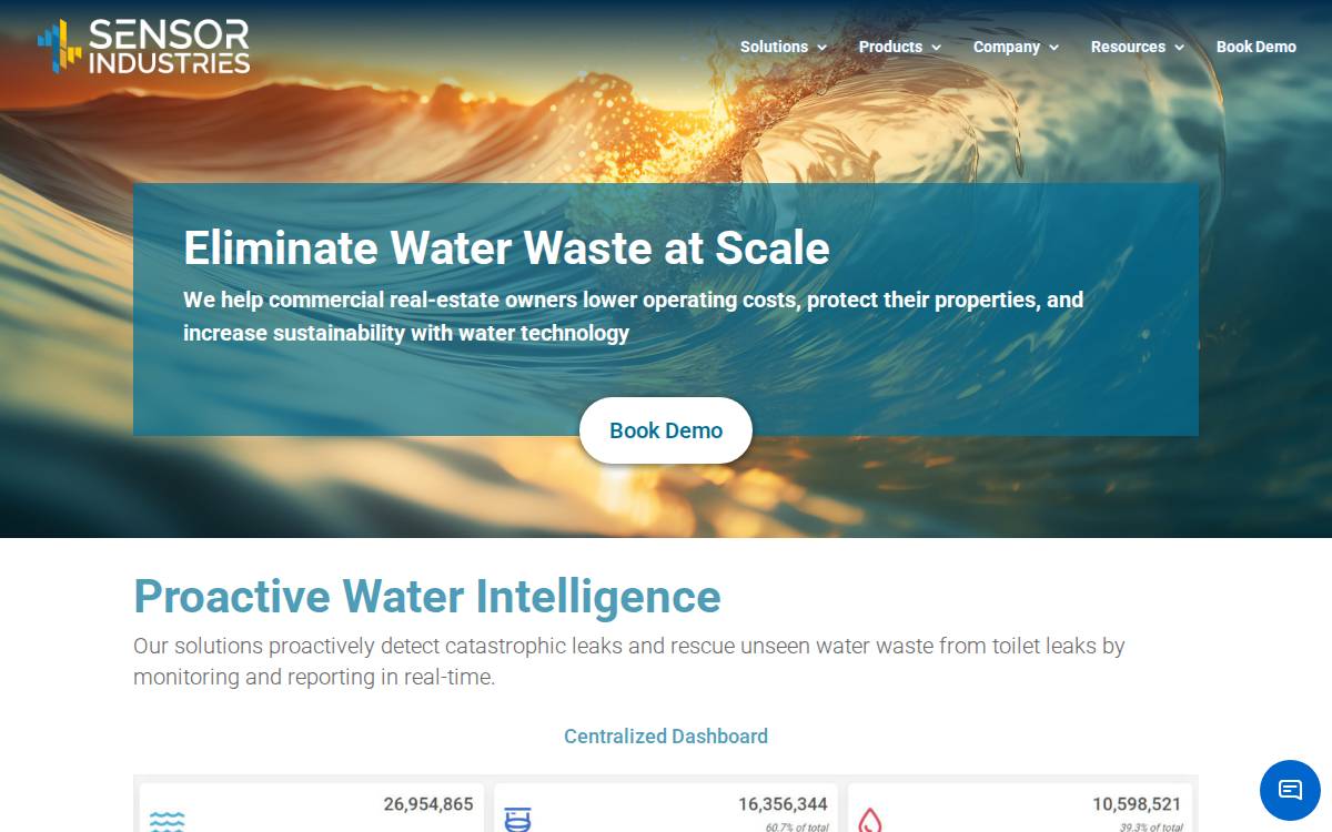 Sensor Industries website preview