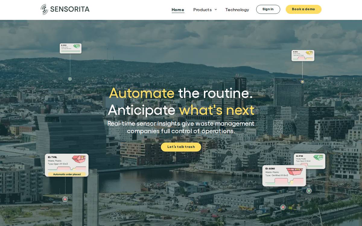 Sensorita website preview