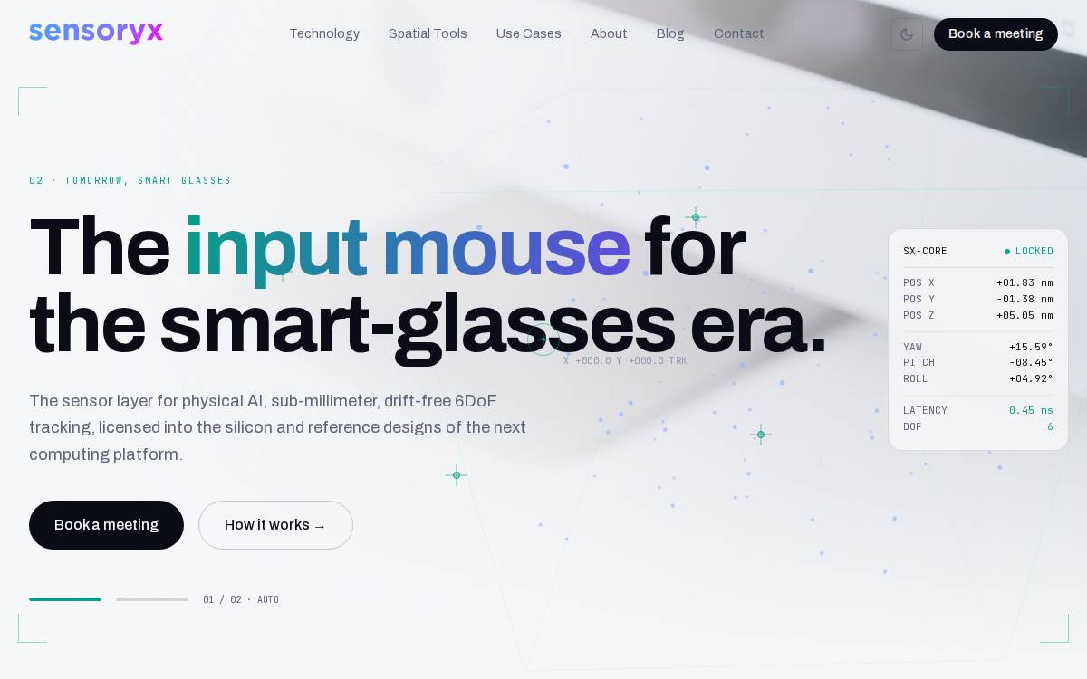 Sensoryx website preview
