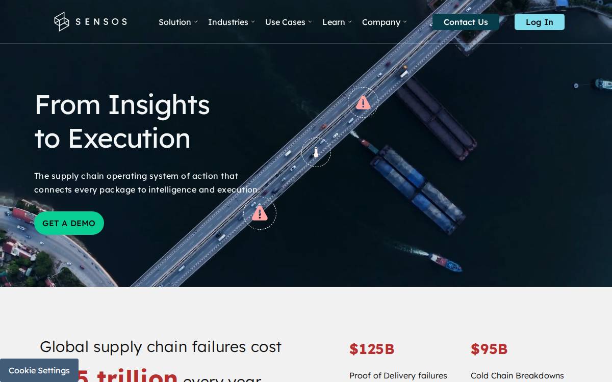 Sensos website preview