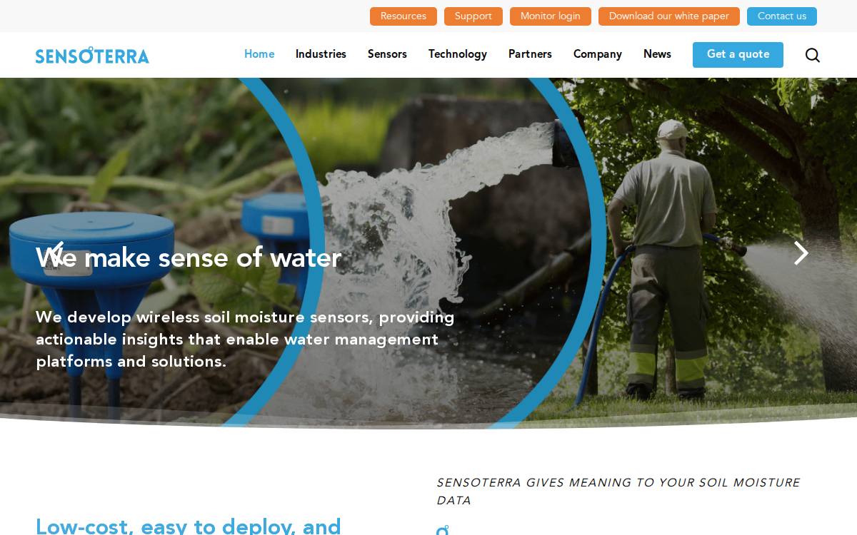 Sensoterra website preview