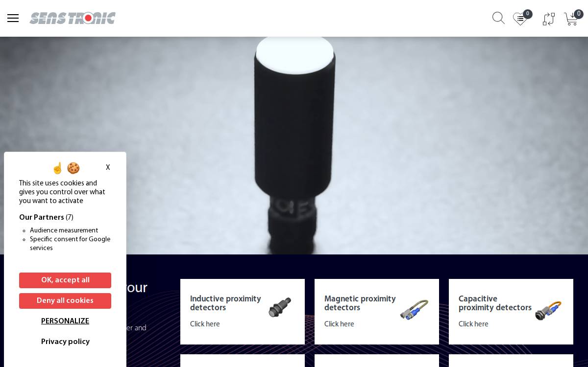 Senstronic website preview