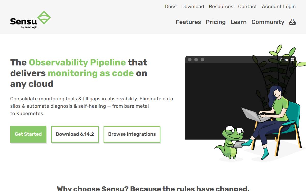 Sensu website preview