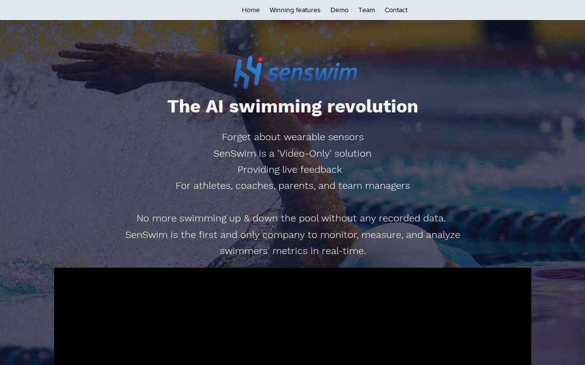 SenSwim website preview