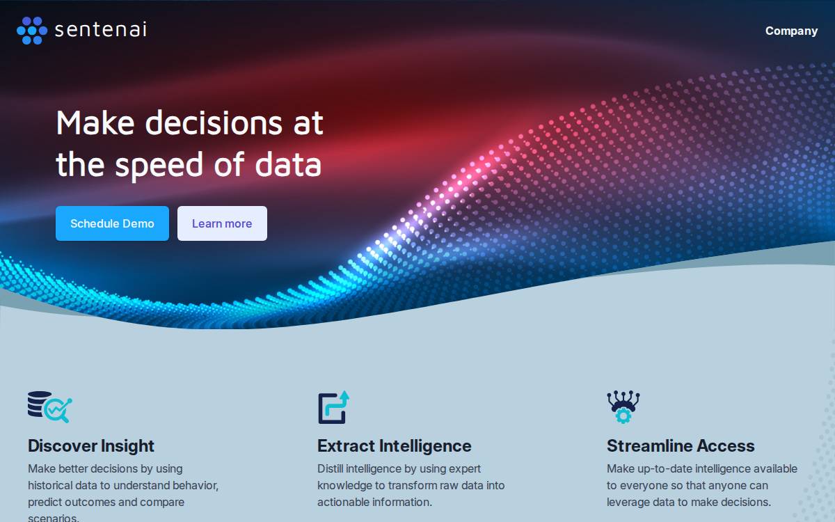 Sentenai website preview
