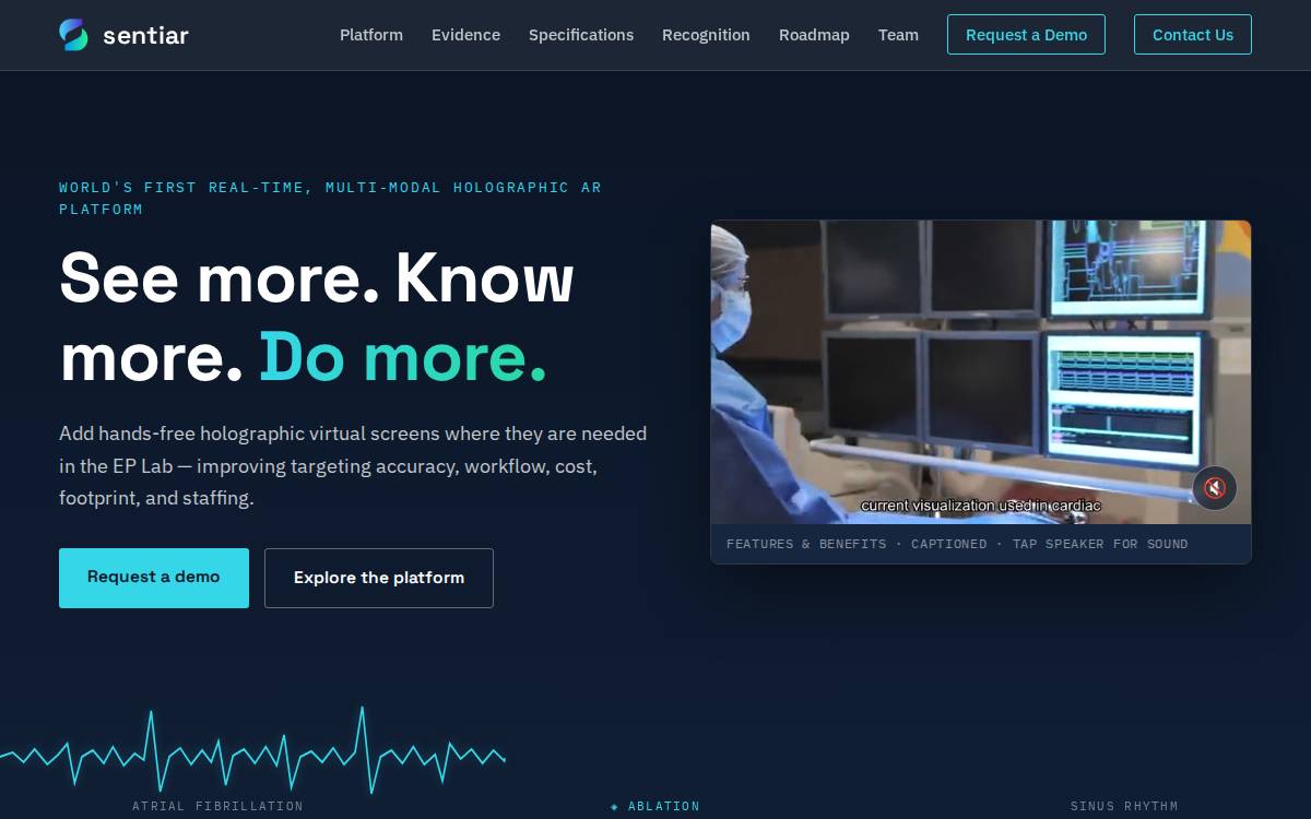 SentiAR website preview