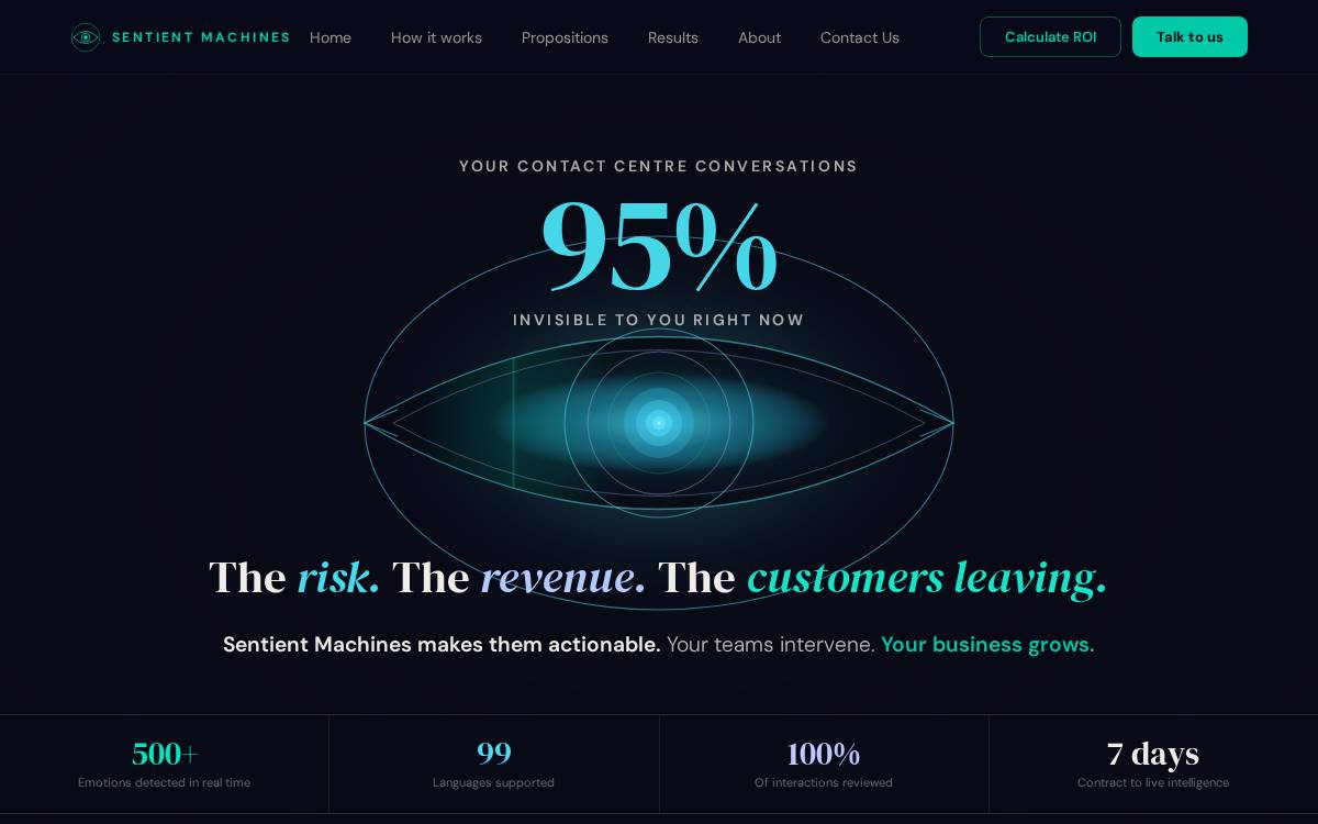 Sentient Machines website preview