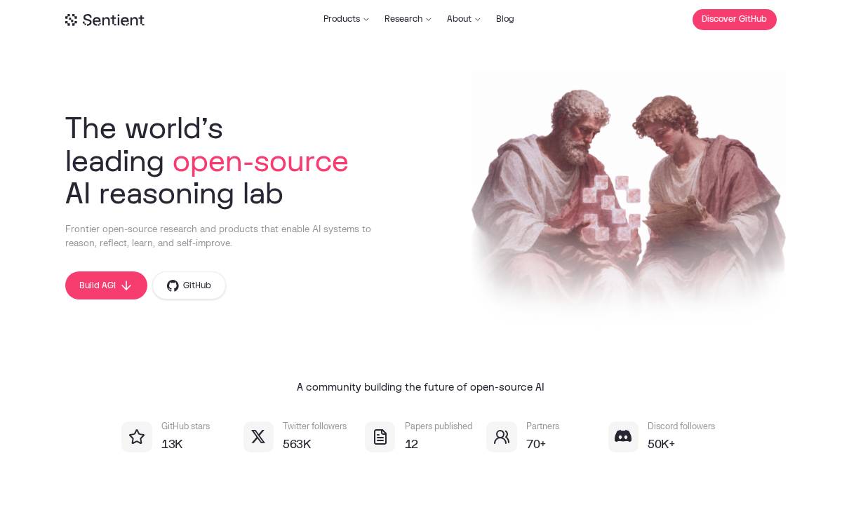 Sentient site website preview
