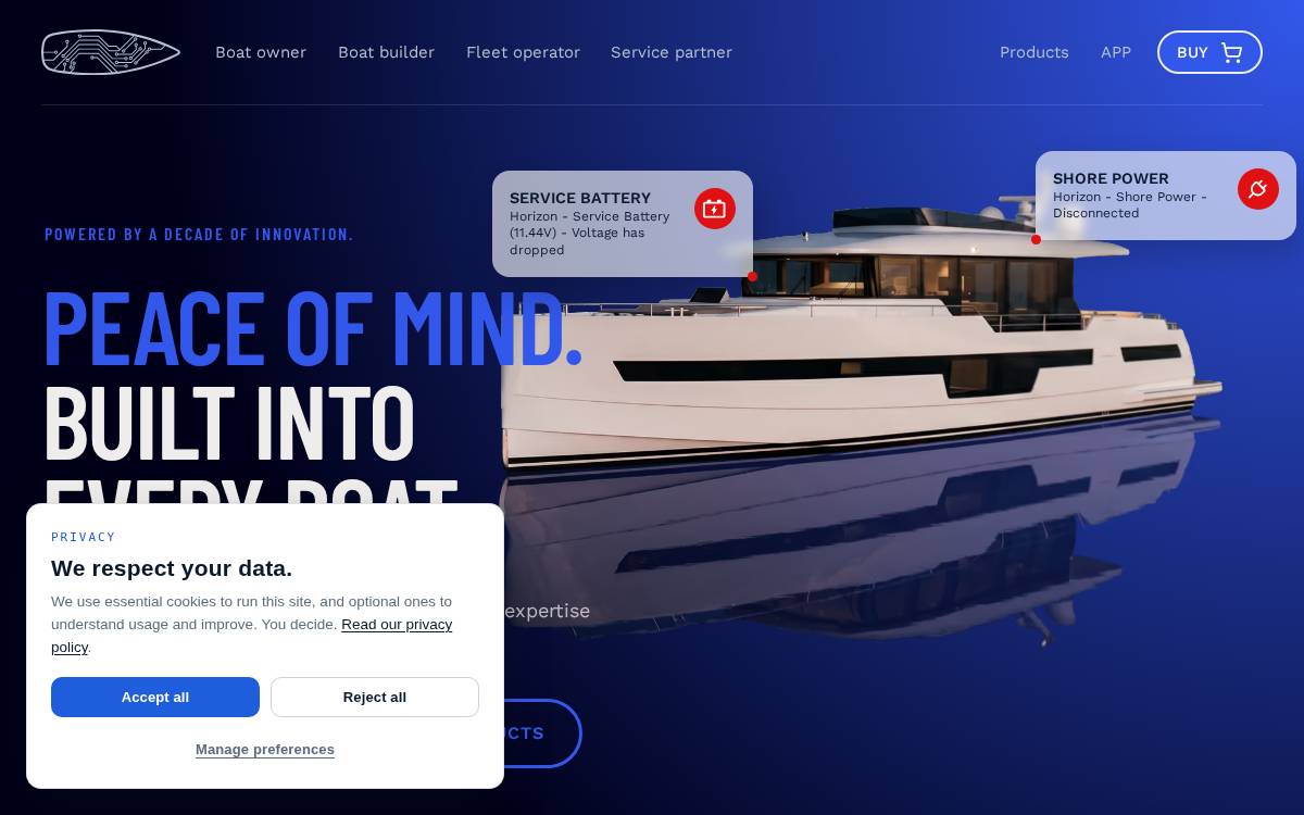 Sentinel Marine Solutions website preview