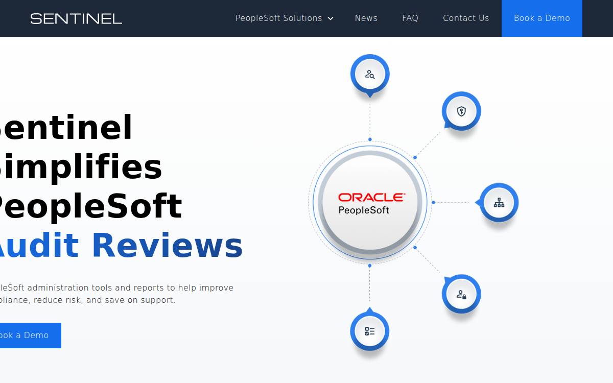 Sentinel Software website preview