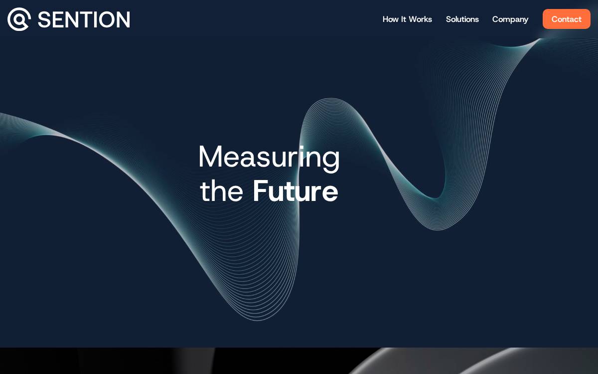 Sention Technologies Seed website preview