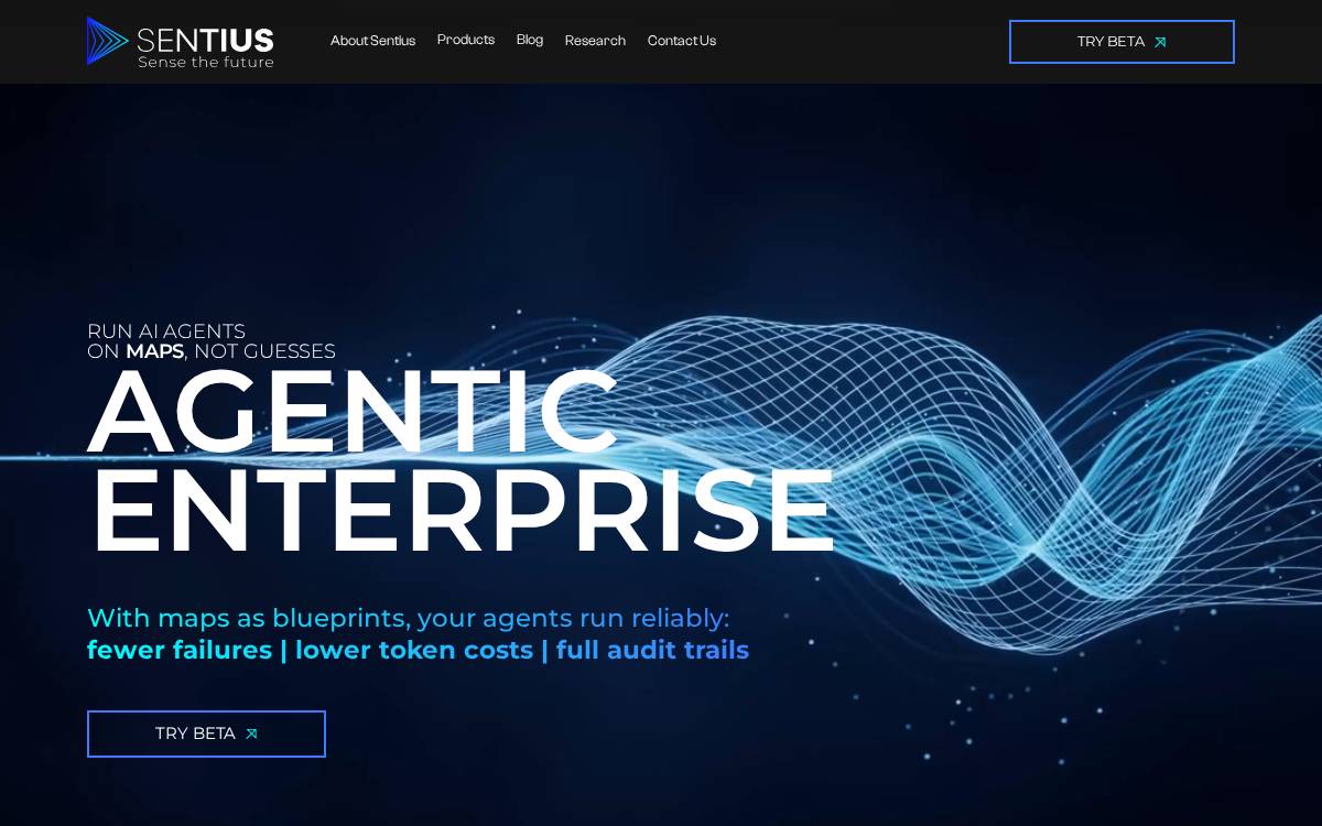 Sentius website preview