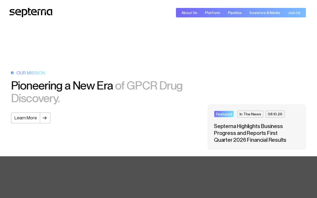 Septerna website preview