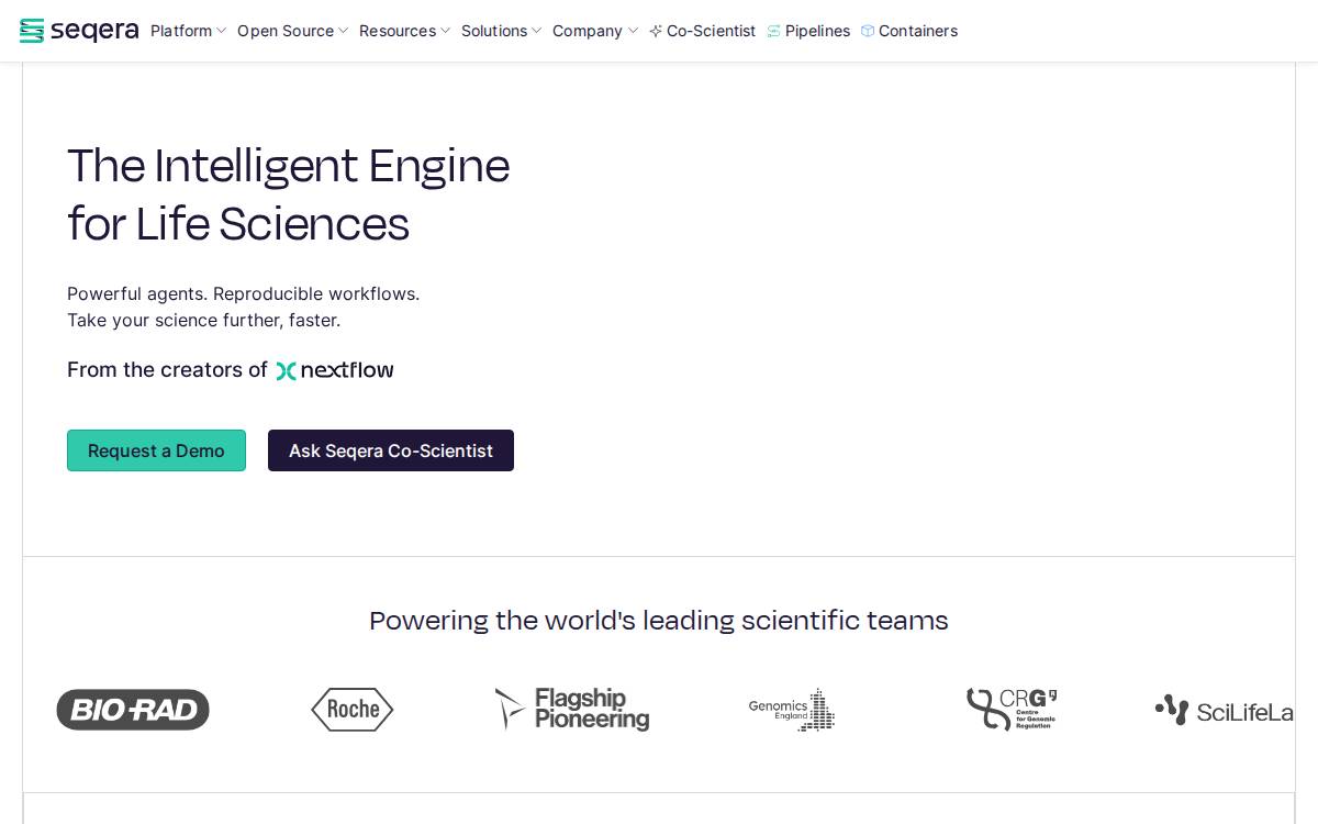 Seqera website preview