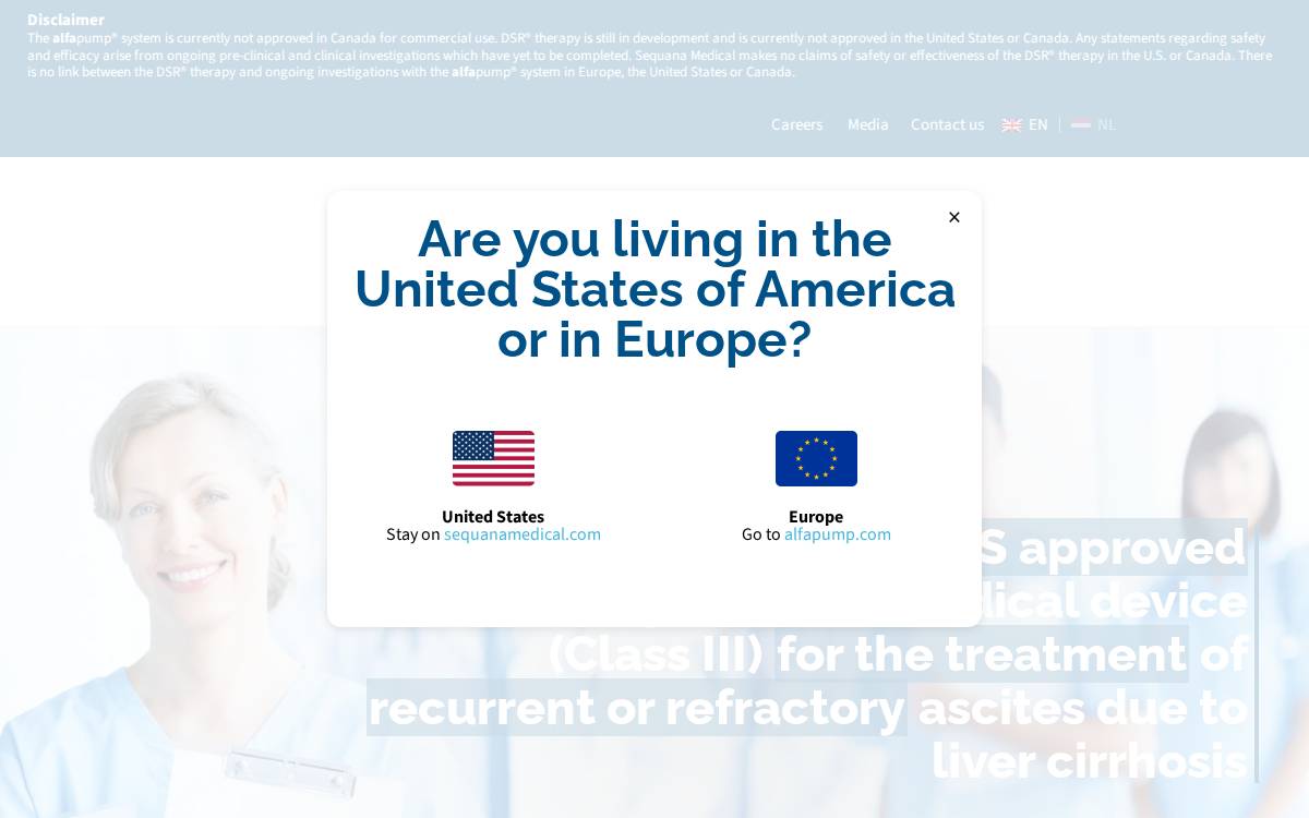 Sequana Medical website preview