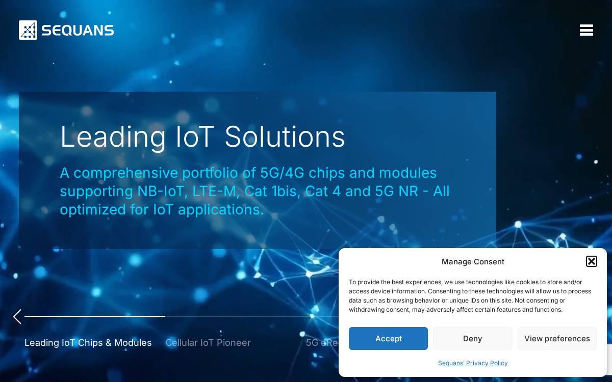 Sequans website preview