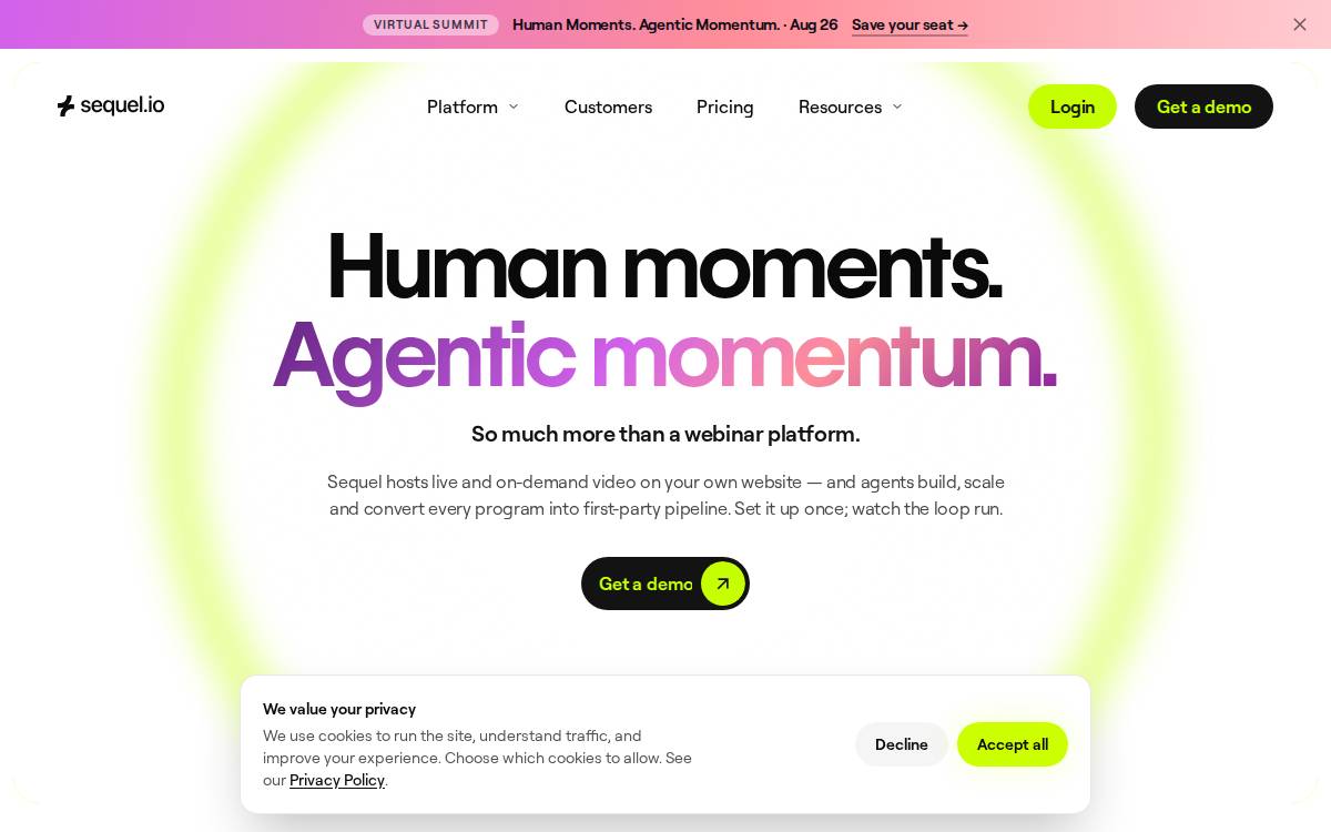 Sequel website preview