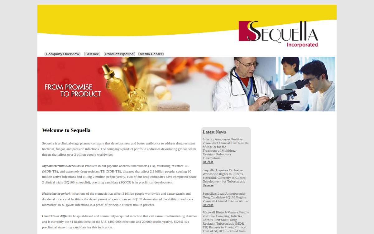 Sequella website preview
