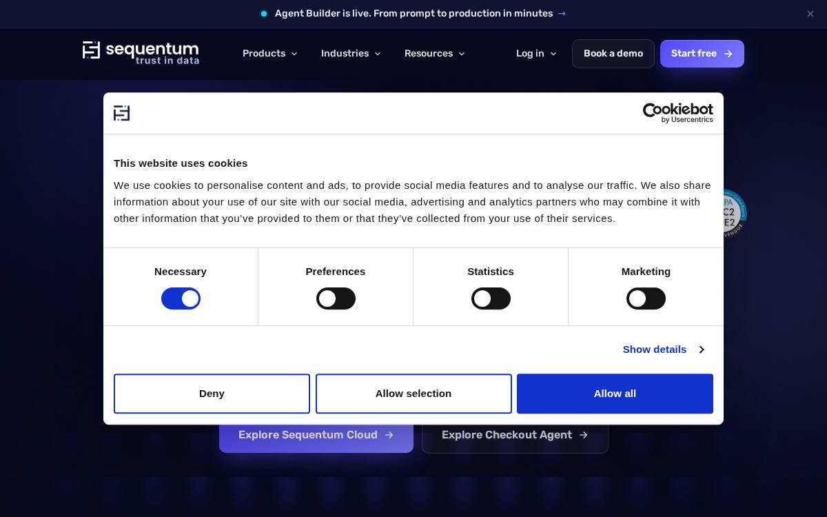 Sequentum website preview