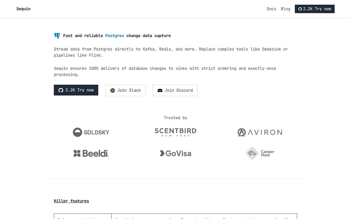 Sequin website preview