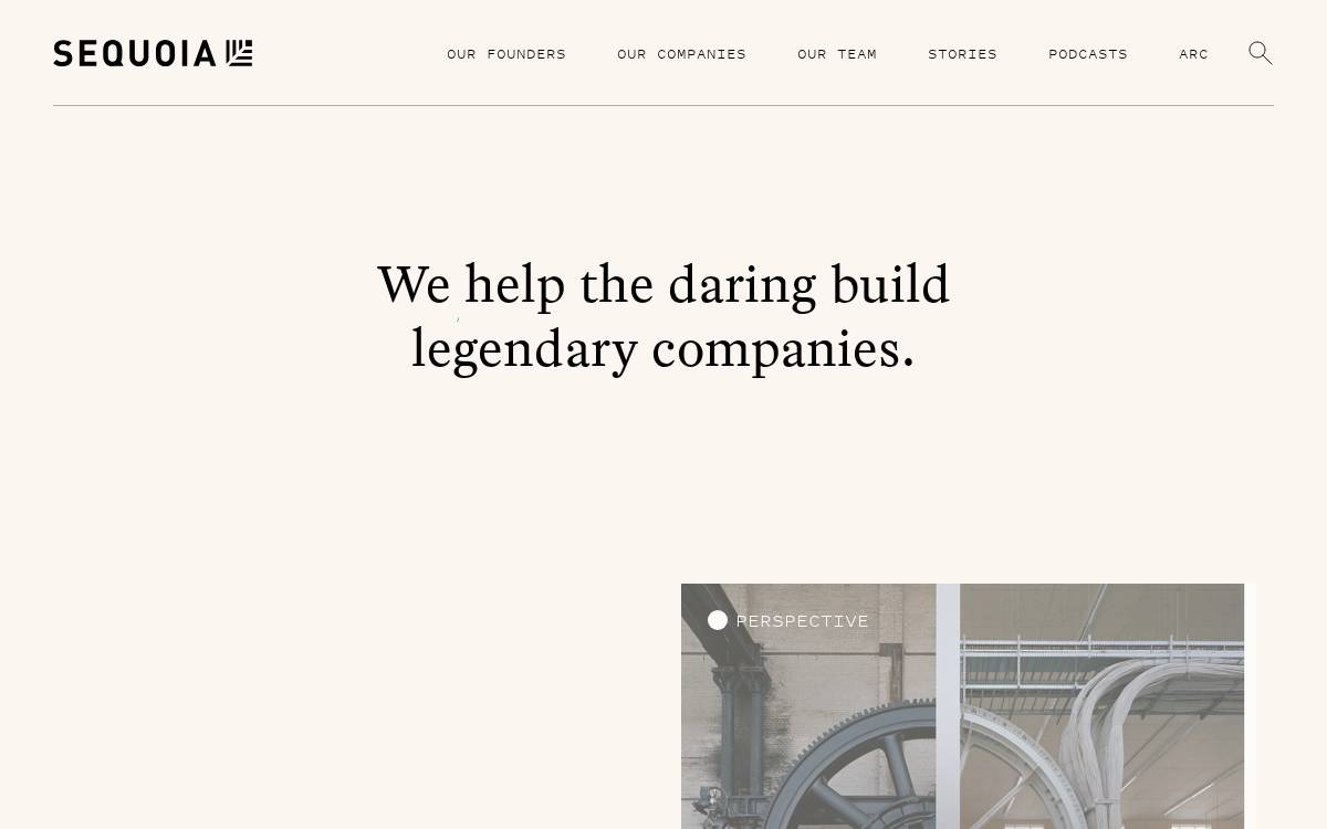 Sequoia Capital company website preview