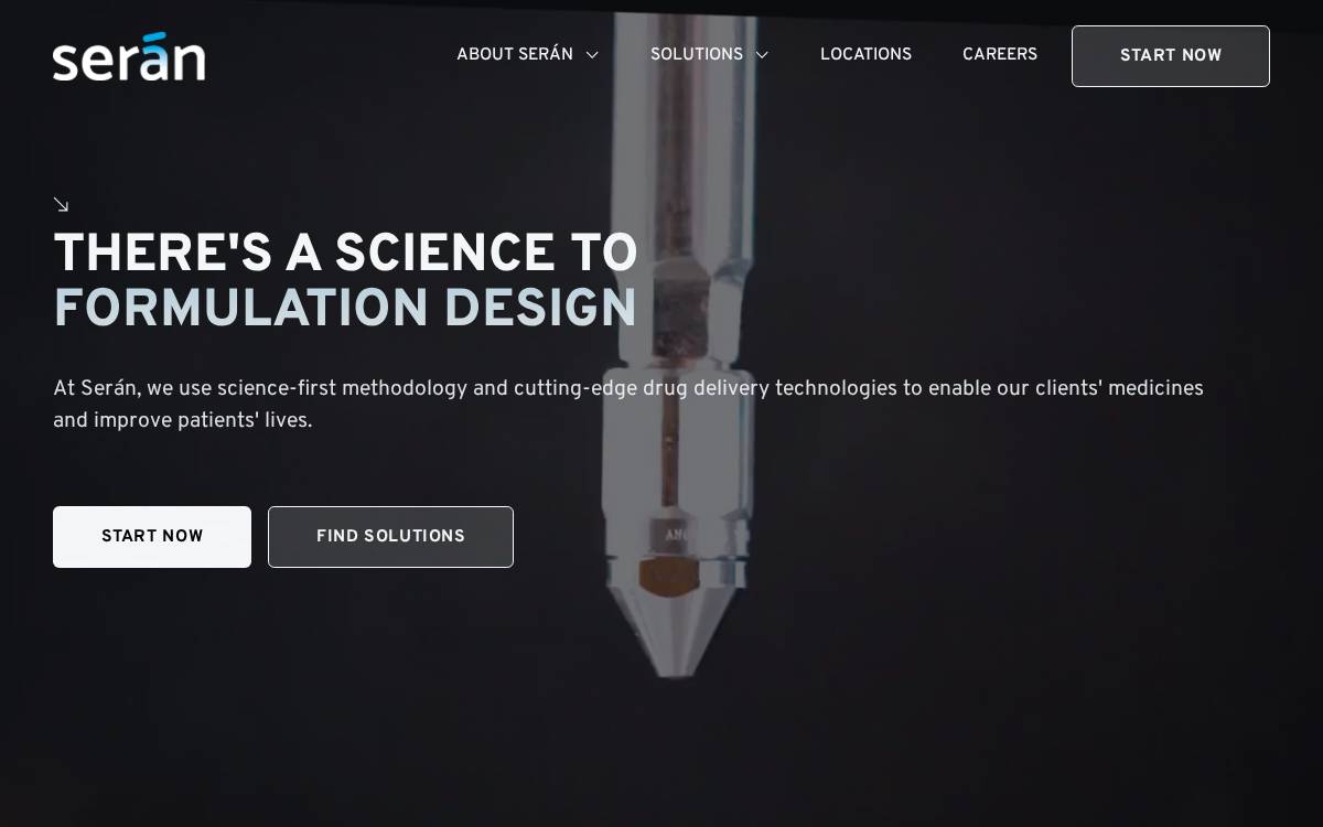 Seran Bioscience website preview