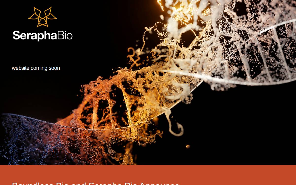 Serapha Bio website preview
