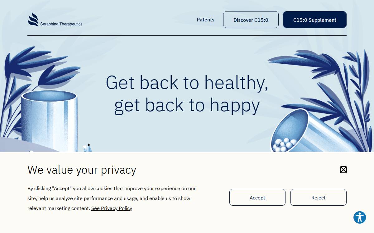 Seraphina Therapeutics website preview