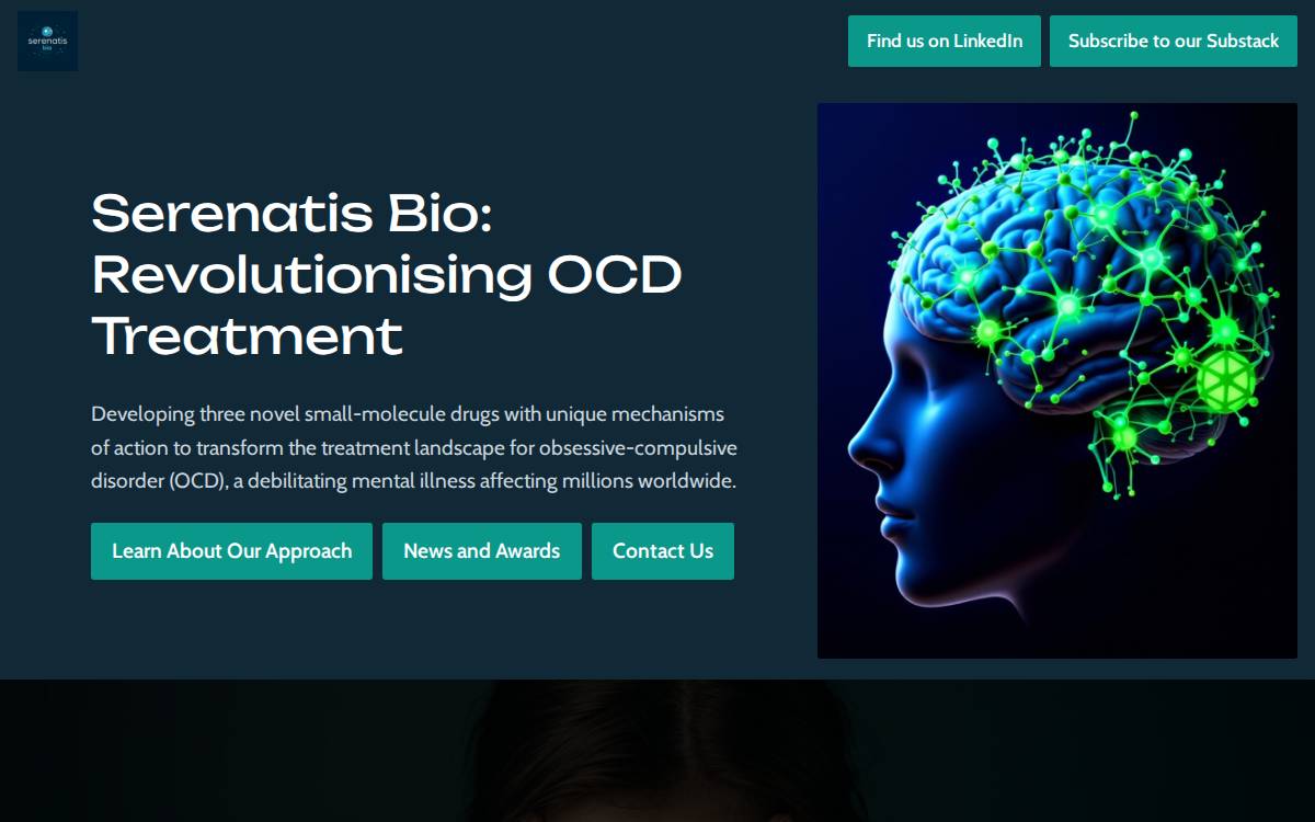 Serenatis Bio website preview