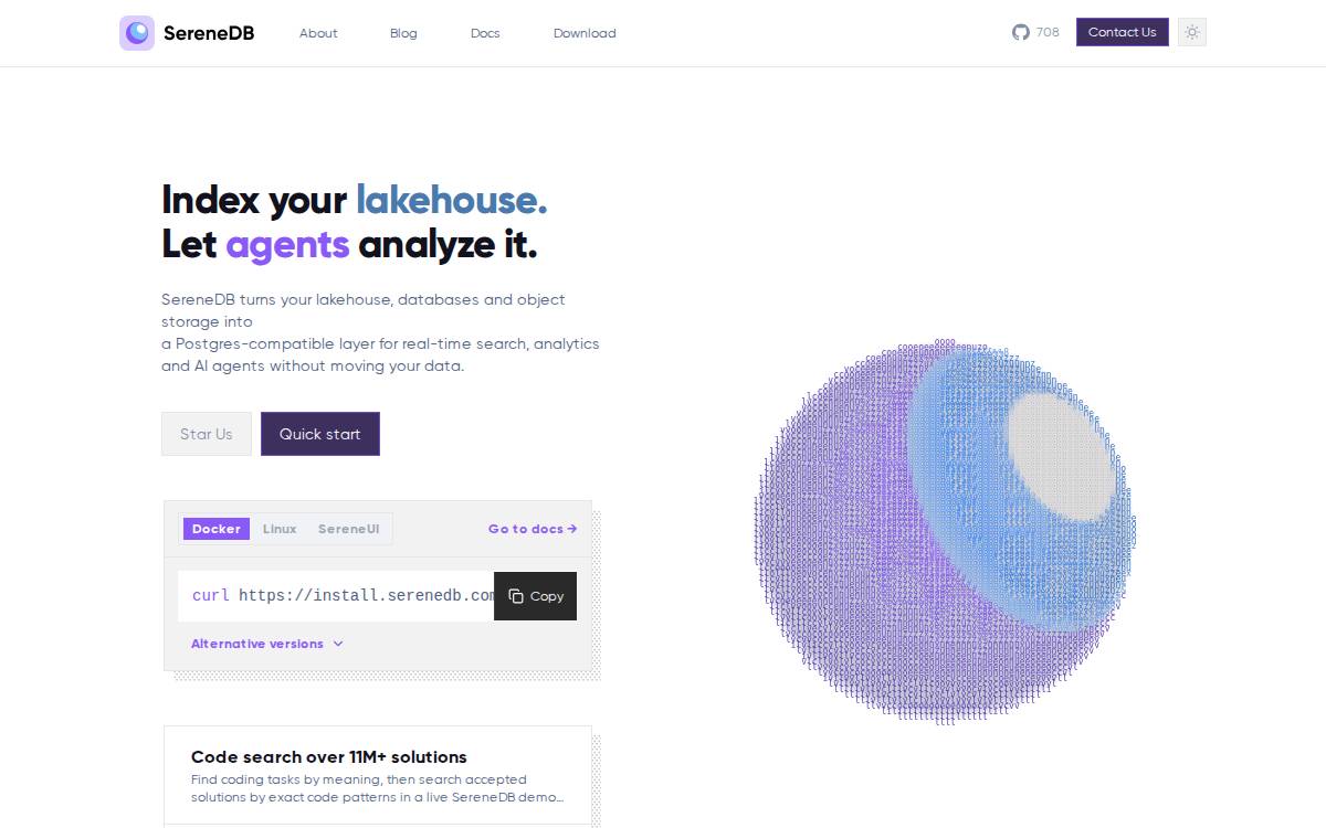 Serenedb website preview