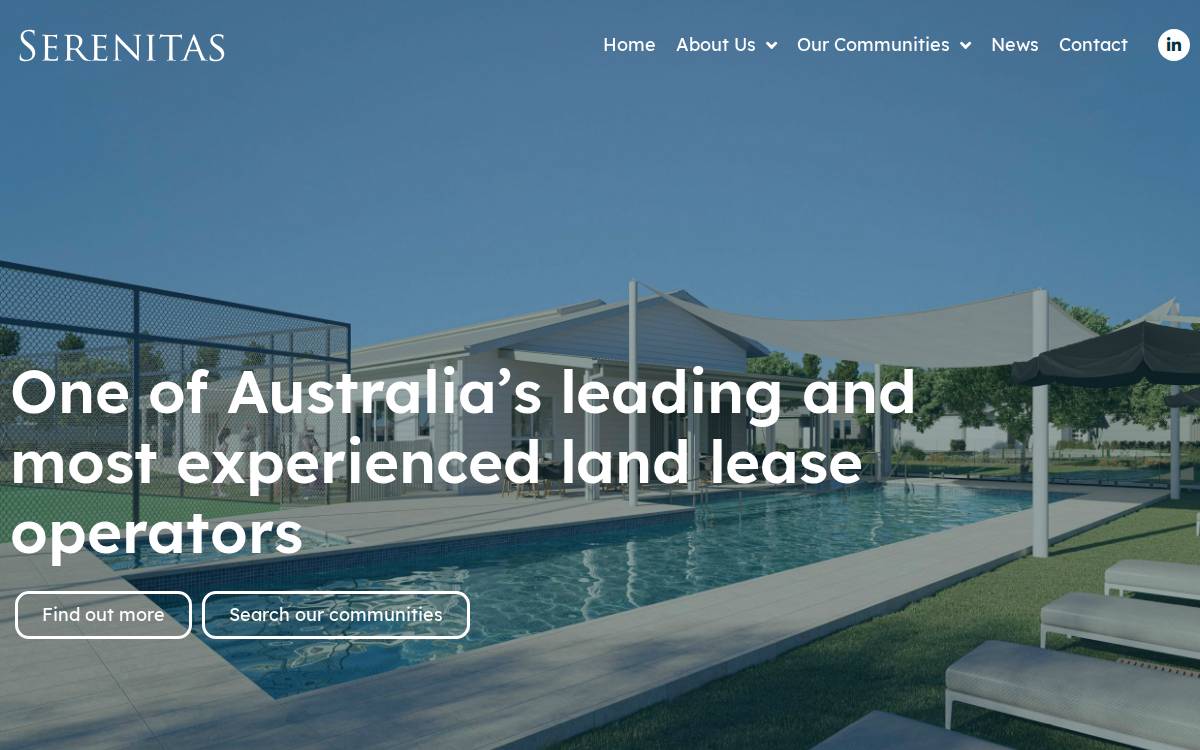 Serenitas website preview