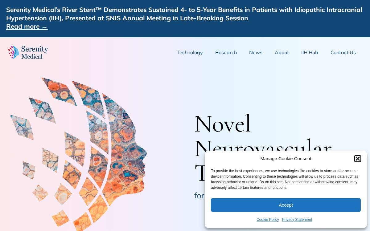 Serenity Medical website preview