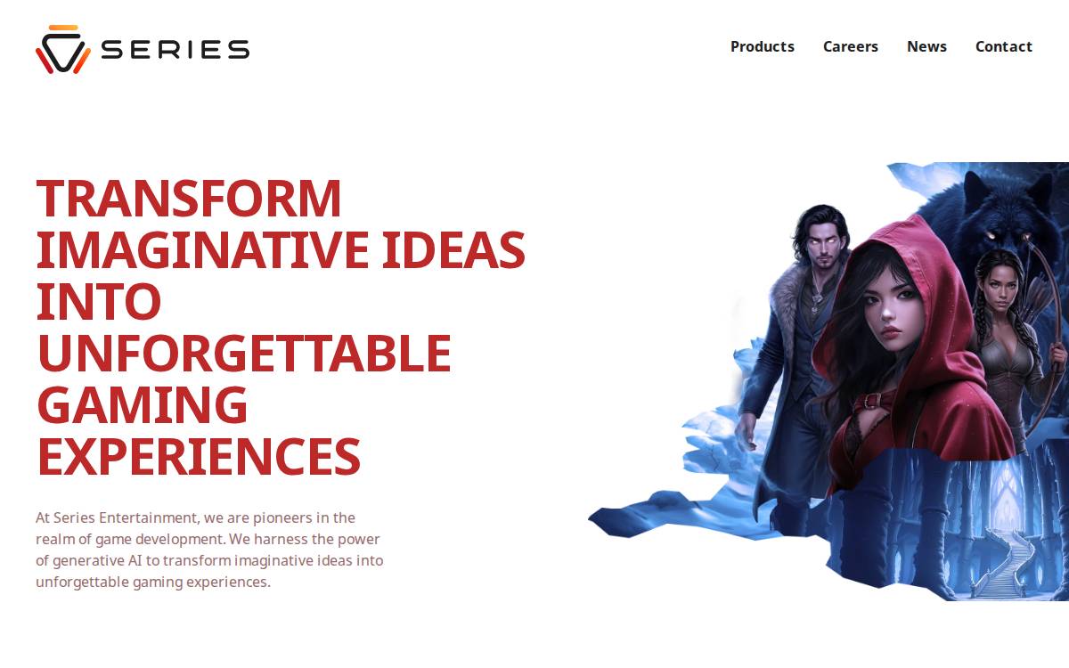 Series Entertainment website preview