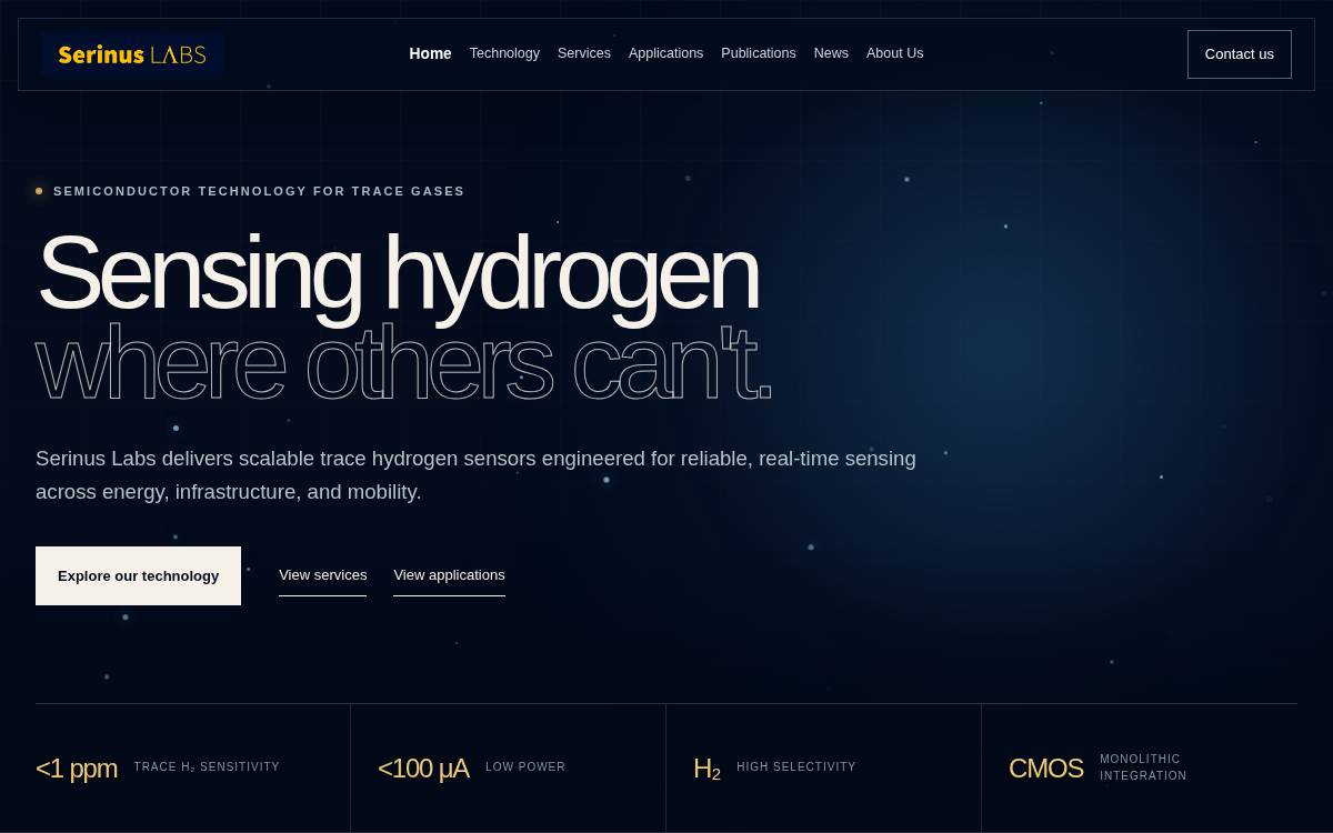 Serinuslabs website preview