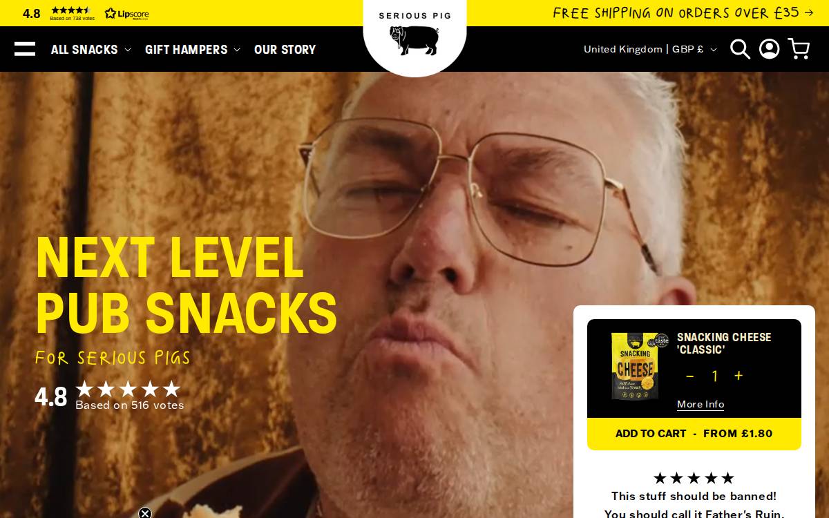 Serious Pig website preview