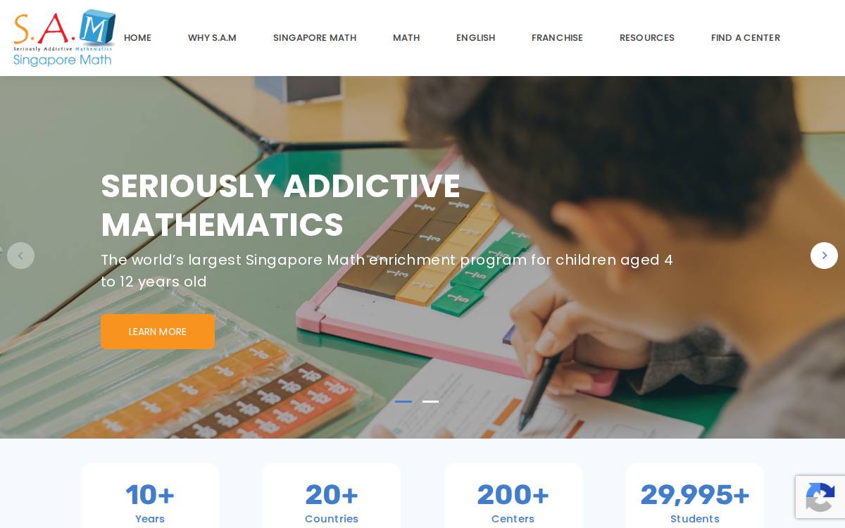 Seriously Addictive Learning Centre Pte Ltd website preview