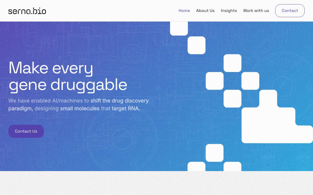 Serna Bio website preview