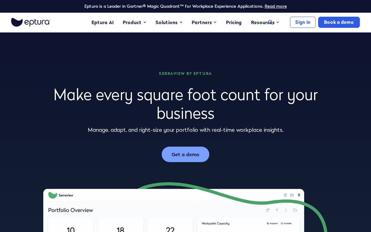 Serraview website preview