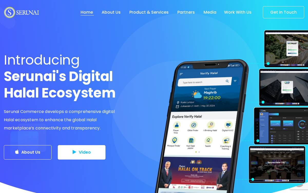serunai website preview