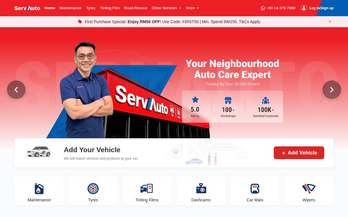 Servauto website preview