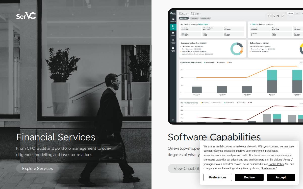 SerVC website preview