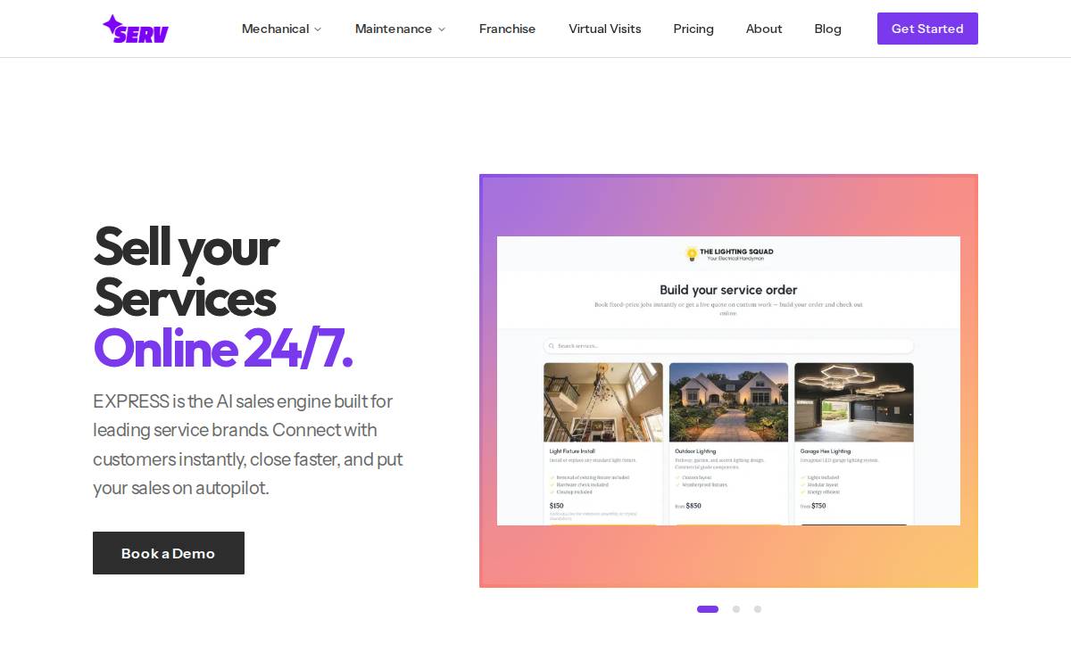 Servcommerce website preview